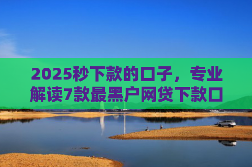 2025秒下款的口子，专业解读7款最黑户网贷下款口子
