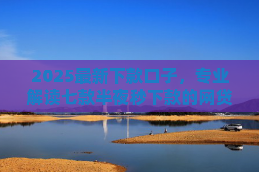 2025最新下款口子，专业解读七款半夜秒下款的网贷口子