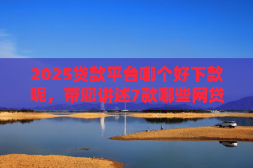 2025贷款平台哪个好下款呢，带您讲述7款哪些网贷口子秒下款