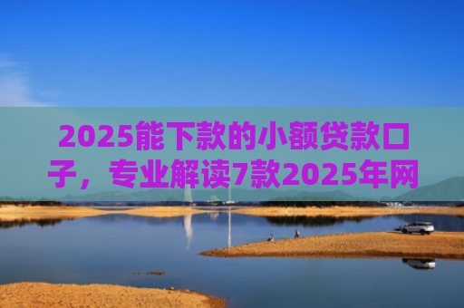 2025能下款的小额贷款口子，专业解读7款2025年网贷下款口子