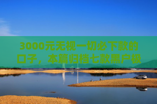 3000元无视一切必下款的口子，本篇归档七款黑户极速下款的网贷口子