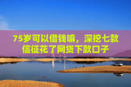 75岁可以借钱嘛，深挖七款信征花了网贷下款口子