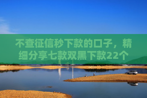不查征信秒下款的口子，精细分享七款双黑下款22个网贷口子