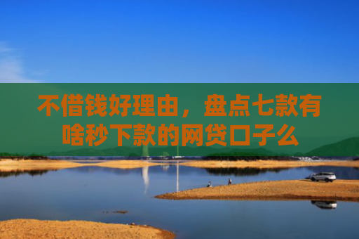 不借钱好理由，盘点七款有啥秒下款的网贷口子么