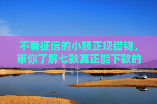 不看征信的小额正规借钱，带你了解七款真正能下款的网贷口子有吗