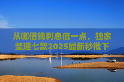 从哪借钱利息低一点，独家整理七款2025最新秒批下款的小额贷款口子