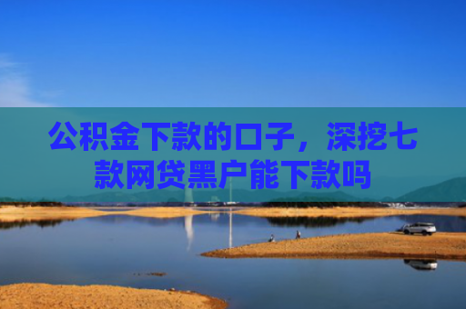 公积金下款的口子，深挖七款网贷黑户能下款吗