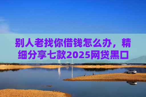 别人老找你借钱怎么办，精细分享七款2025网贷黑口子秒下款ios