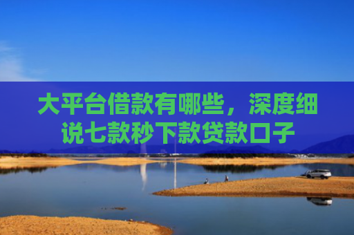 大平台借款有哪些，深度细说七款秒下款贷款口子