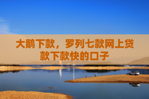 大鹅下款，罗列七款网上贷款下款快的口子