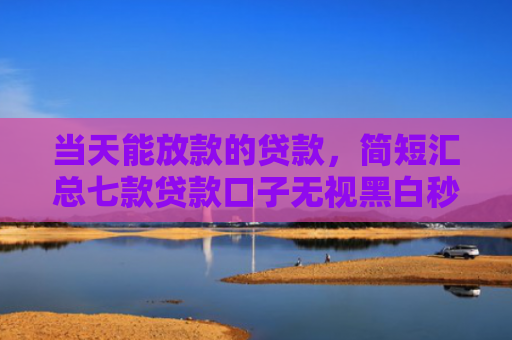 当天能放款的贷款，简短汇总七款贷款口子无视黑白秒下款吗