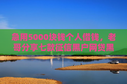 急用5000块钱个人借钱，老哥分享七款征信黑户网贷黑户能下款