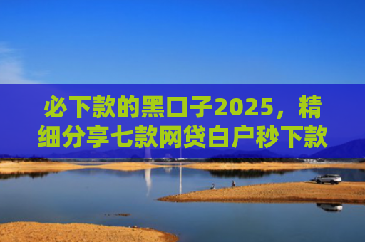 必下款的黑口子2025，精细分享七款网贷白户秒下款的口子