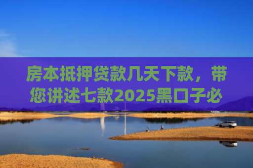 房本抵押贷款几天下款，带您讲述七款2025黑口子必下款app