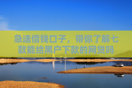 急速借钱口子，带你了解七款能给黑户下款的网贷吗