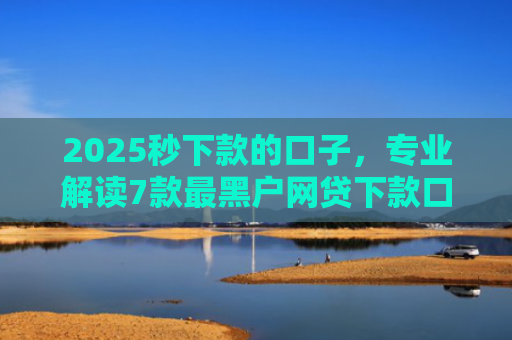 2025秒下款的口子，专业解读7款最黑户网贷下款口子