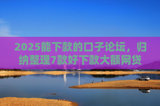2025能下款的口子论坛，归纳整理7款好下款大额网贷口子