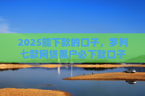 2025能下款的口子，罗列七款网贷黑户必下款口子
