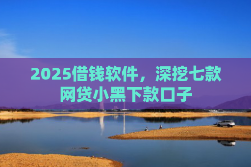 2025借钱软件，深挖七款网贷小黑下款口子
