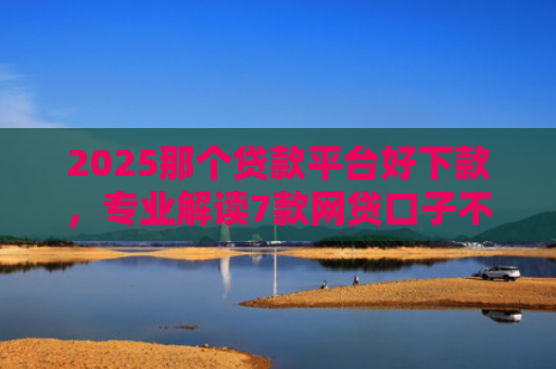 2025那个贷款平台好下款，专业解读7款网贷口子不下款了