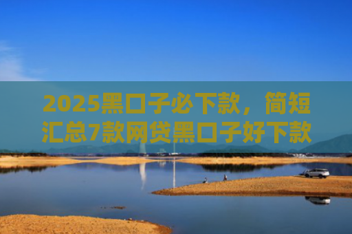 2025黑口子必下款，简短汇总7款网贷黑口子好下款