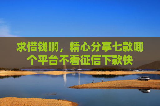 求借钱啊，精心分享七款哪个平台不看征信下款快