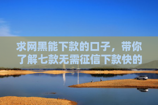 求网黑能下款的口子，带你了解七款无需征信下款快的平台
