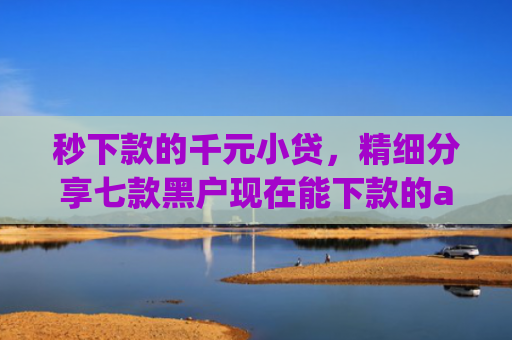 秒下款的千元小贷，精细分享七款黑户现在能下款的app