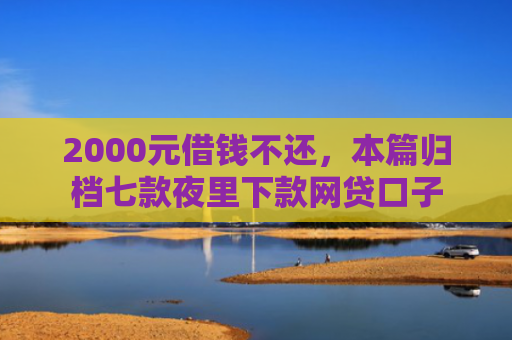 2000元借钱不还，本篇归档七款夜里下款网贷口子
