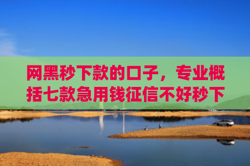网黑秒下款的口子，专业概括七款急用钱征信不好秒下款的app