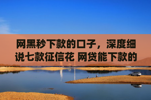 网黑秒下款的口子，深度细说七款征信花 网贷能下款的App