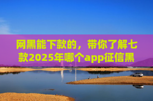 网黑能下款的，带你了解七款2025年哪个app征信黑户能下款