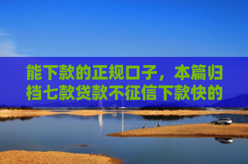能下款的正规口子，本篇归档七款贷款不征信下款快的平台