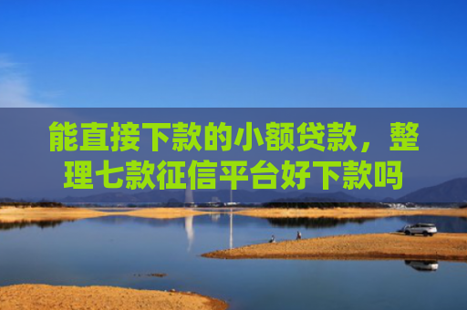 能直接下款的小额贷款，整理七款征信平台好下款吗