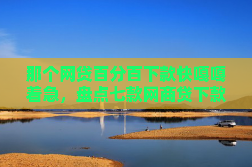 那个网贷百分百下款快嘎嘎着急，盘点七款网商贷下款直接上征信吗