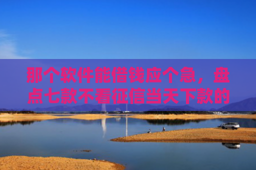那个软件能借钱应个急，盘点七款不看征信当天下款的网贷