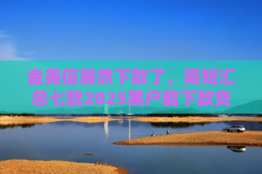 金美信居然下款了，简短汇总七款2025黑户能下款贷款