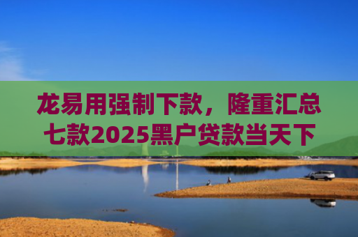龙易用强制下款，隆重汇总七款2025黑户贷款当天下款app